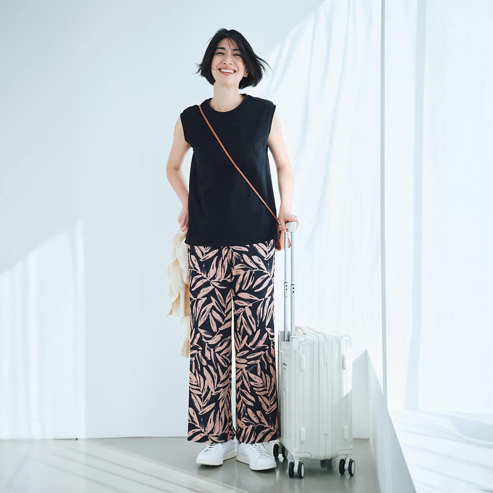 ARIKI×dinos　別注柄総メッシュワイドパンツ