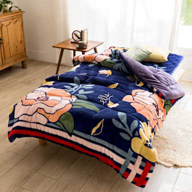【ディノス限定販売】ELLE HOME　ヒートループ（R）ハイパー　中わた入り発熱毛布　シングル