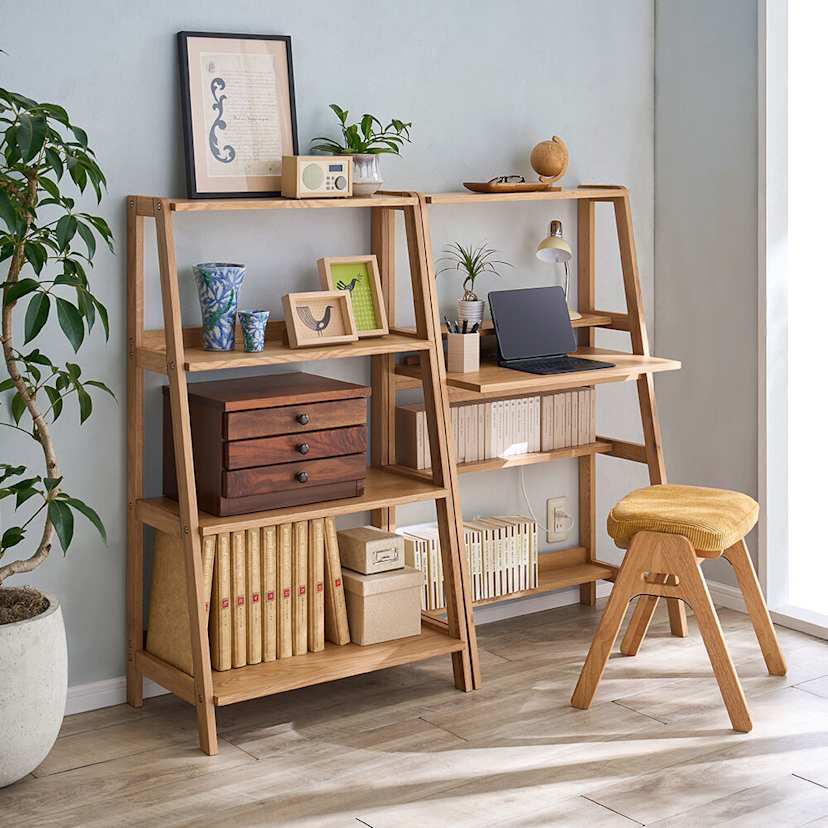 �V�R�؃R���p�N�g���r���O�f�X�N�V���[�Y �V�F���t ���[�^�C�v ��70cm���s40cm����117cm �i�A�j �I�[�N�@�V���[�Y���i�Ƒg�ݍ��킹��΁A�Ԏ��ƖړI�ɍ��킹�����R�ȃ��C�A�E�g���ł��܂��B �����͂��͎ʐ^���̃��[�^�C�v�V�F���t�ł��B�ʐ^�͕ʔ���̃f�X�N�A�X�^�b�L���O�X�c�[���A���^�[�P�[�X�Ƃ̑g�����ł��B
