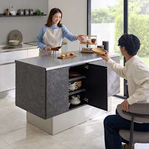 �w�䂪�t���Â炢�J���[�|��V�̃A�C�����h�J�E���^�[ ��150cm���s70cm����87.5cm �ʐ^