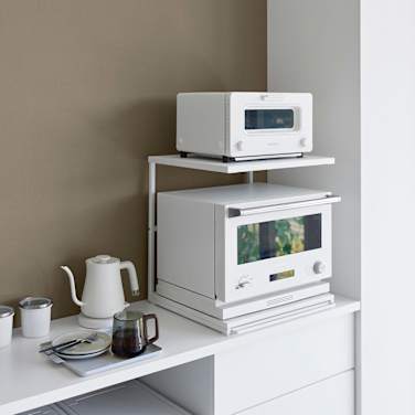 tower/タワースライドテーブル付きキッチン家電下ラック タワー 2段
