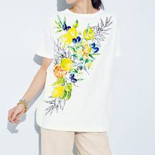 ボタニカル柄 ビッグTシャツ