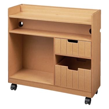 【レンタル商品】隠せるリビング整理ワゴン モバイル収納タイプ 幅60cm